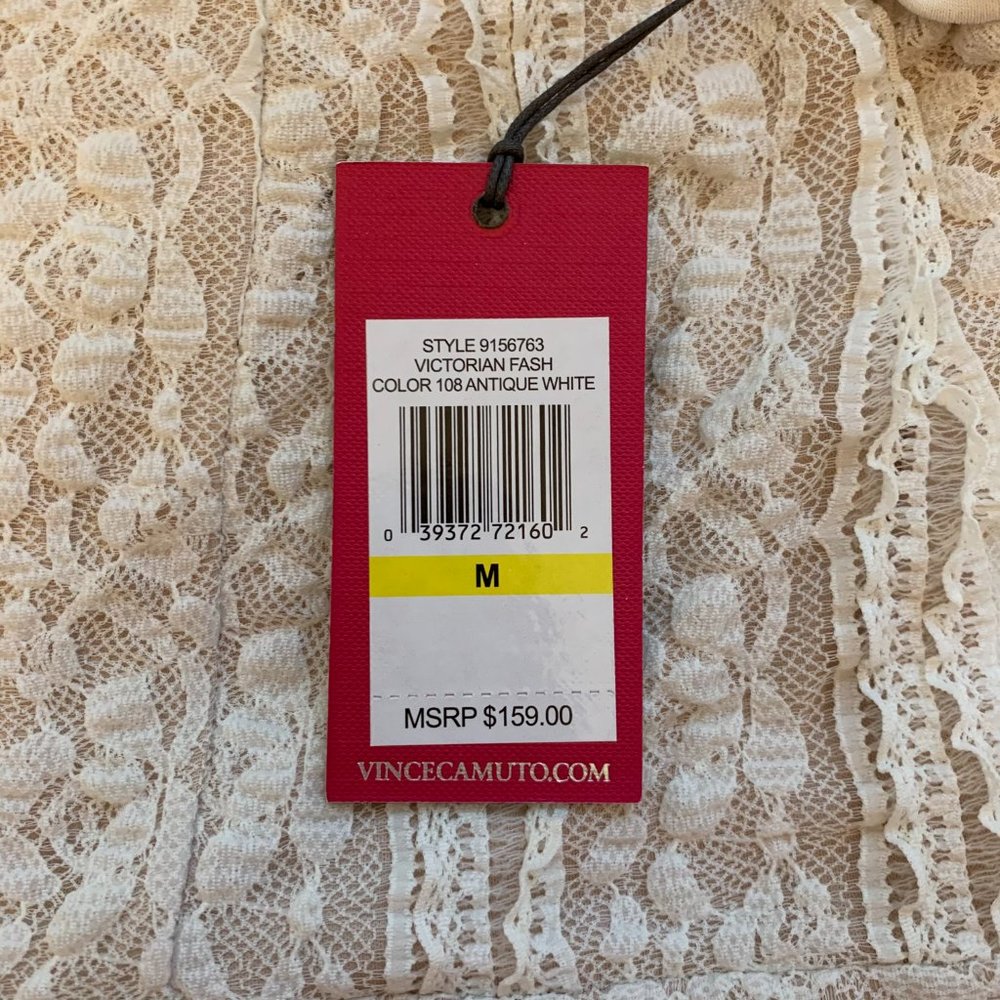 NWT VINCE CAMUTO Victorian Beige/Cream Lace Dress - Picture 8 of 8